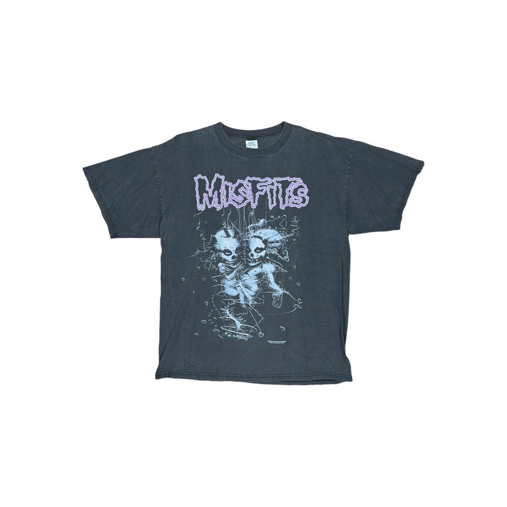 Blue Grape Misfits T Shirt Mens XL Black Good VTG 90s Violent World Danzig 1999